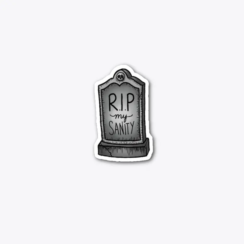 Gravestone Sanity Sticker