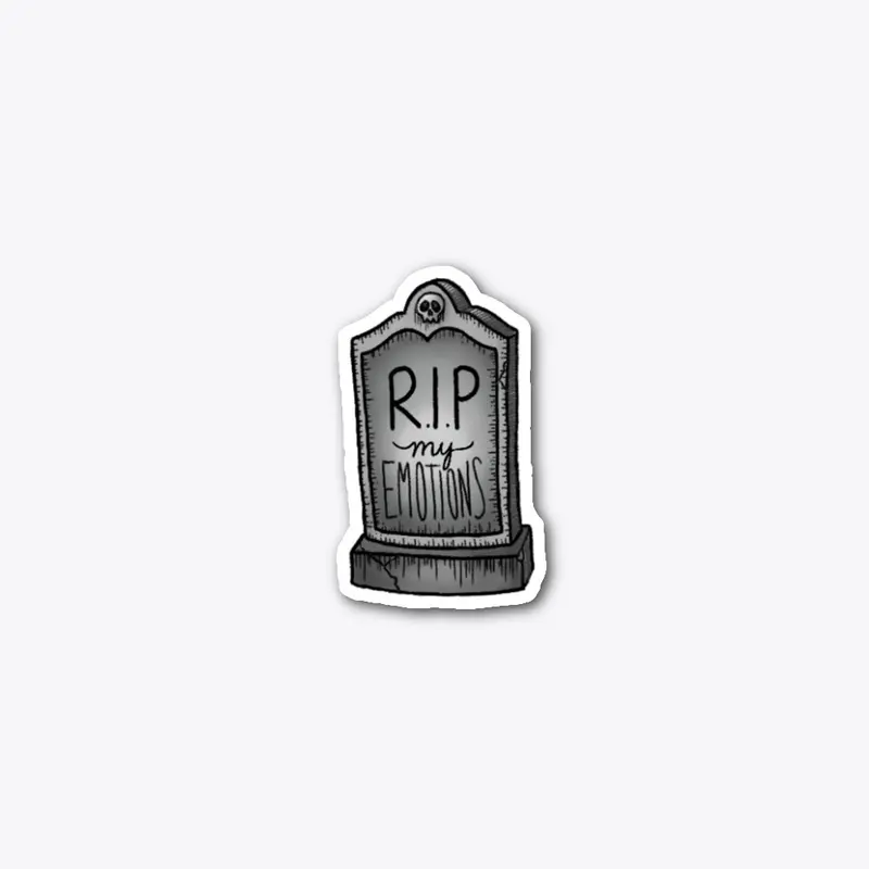 Gravestone Emotions Sticker